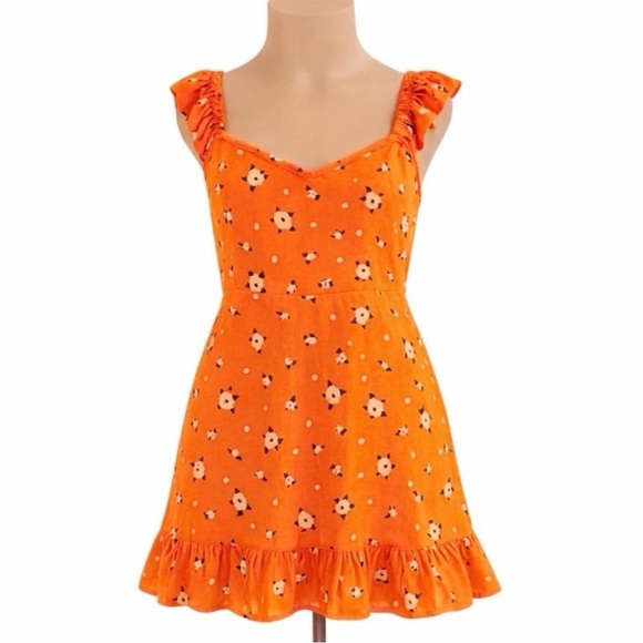 NWOT. Free People. Like a Lady Printed Floral Nashville Mini Dress. Size L. - Picture 4 of 6